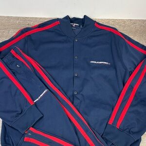 Vintage Polo Sport Ralph Lauren Track Jacket & Jogger Set Men’s XL Navy / Red